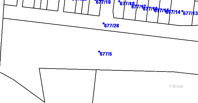 Parcela st. 677/5 v KÚ Čankov, Katastrální mapa