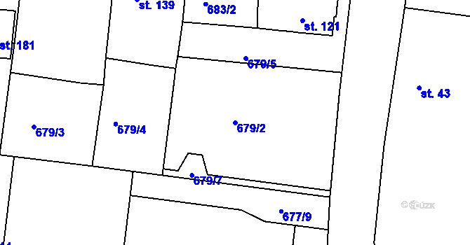 Parcela st. 679/2 v KÚ Čankov, Katastrální mapa