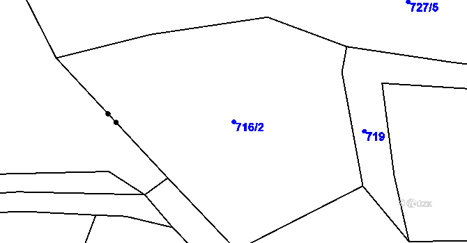 Parcela st. 716/2 v KÚ Čankov, Katastrální mapa