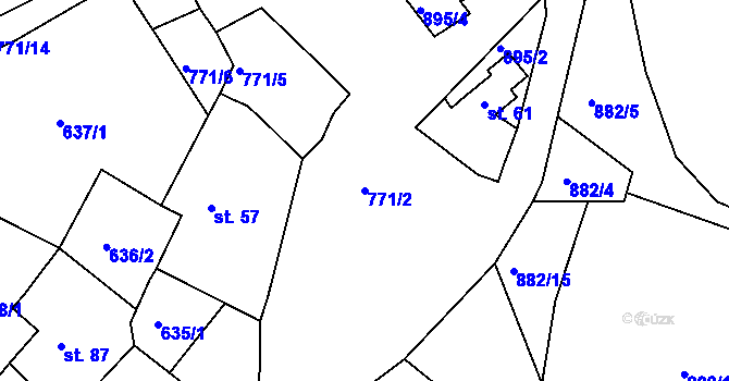 Parcela st. 771/2 v KÚ Čankov, Katastrální mapa