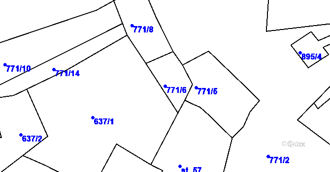 Parcela st. 771/6 v KÚ Čankov, Katastrální mapa
