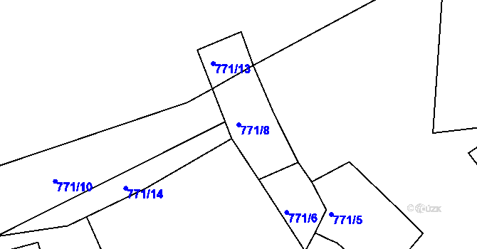 Parcela st. 771/8 v KÚ Čankov, Katastrální mapa