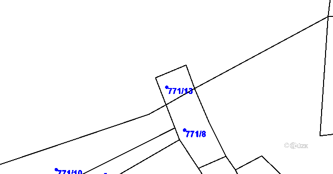 Parcela st. 771/13 v KÚ Čankov, Katastrální mapa