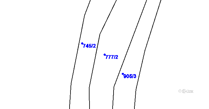 Parcela st. 777/2 v KÚ Čankov, Katastrální mapa