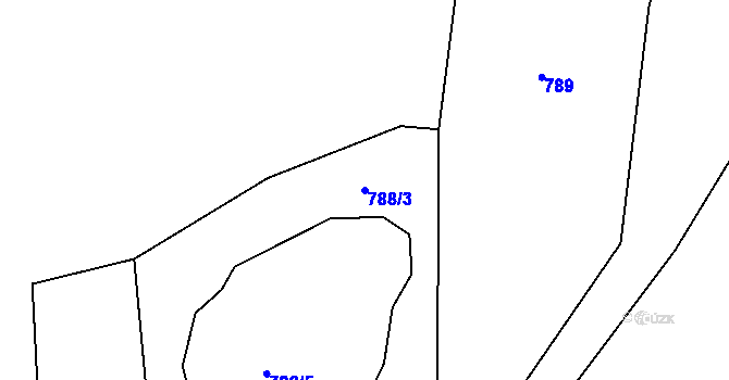 Parcela st. 788/3 v KÚ Čankov, Katastrální mapa
