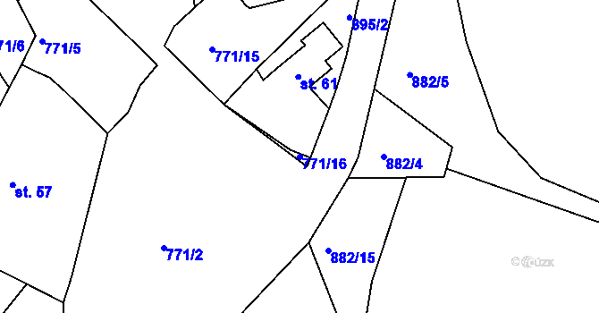 Parcela st. 771/16 v KÚ Čankov, Katastrální mapa
