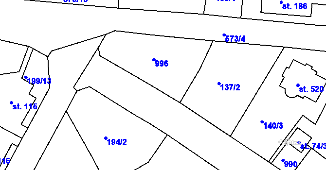 Parcela st. 25/6 v KÚ Sedlec u Karlových Var, Katastrální mapa