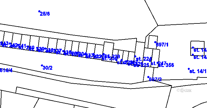Parcela st. 229 v KÚ Sedlec u Karlových Var, Katastrální mapa