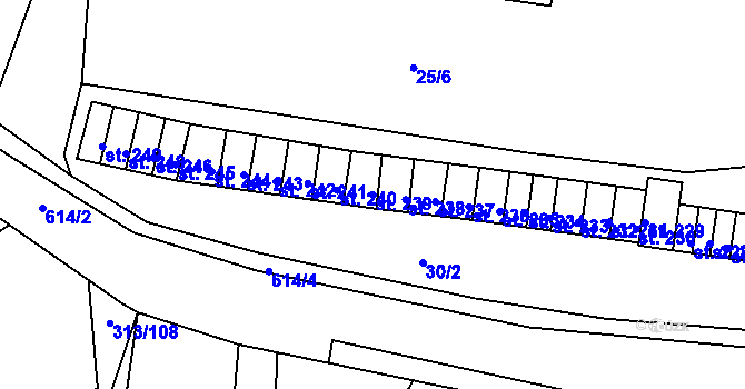 Parcela st. 239 v KÚ Sedlec u Karlových Var, Katastrální mapa