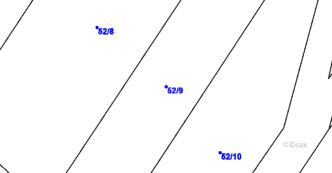 Parcela st. 52/9 v KÚ Sedlec u Kralovic, Katastrální mapa