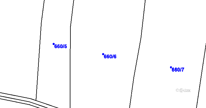 Parcela st. 660/6 v KÚ Sedlec u Kralovic, Katastrální mapa