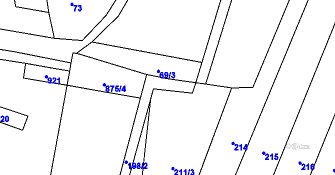 Parcela st. 211/2 v KÚ Sedlec u Libochovic, Katastrální mapa