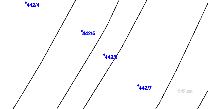 Parcela st. 442/6 v KÚ Sedlec u Libochovic, Katastrální mapa