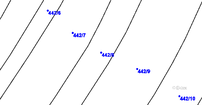 Parcela st. 442/8 v KÚ Sedlec u Libochovic, Katastrální mapa