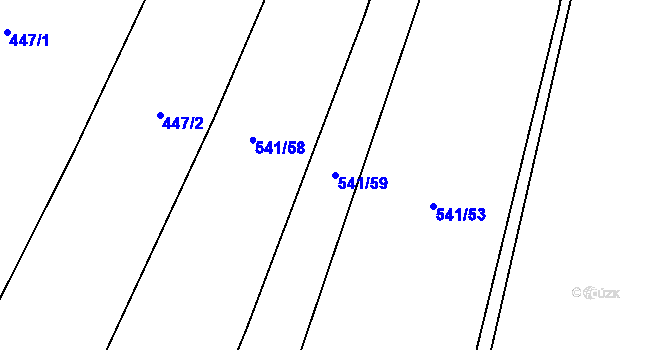 Parcela st. 541/59 v KÚ Sedlec u Libochovic, Katastrální mapa