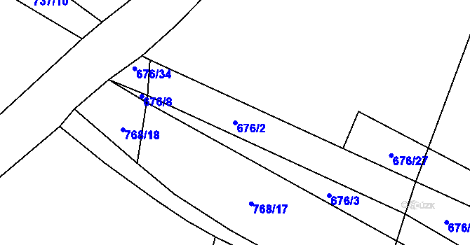 Parcela st. 676/2 v KÚ Sedlec u Libochovic, Katastrální mapa