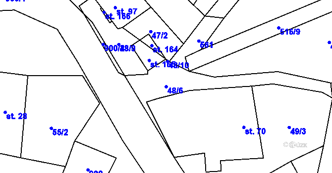 Parcela st. 48/6 v KÚ Sedlec u Libochovic, Katastrální mapa