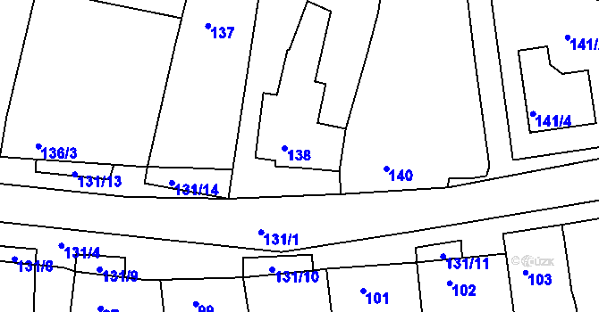 Parcela st. 138 v KÚ Sedlec u Mikulova, Katastrální mapa