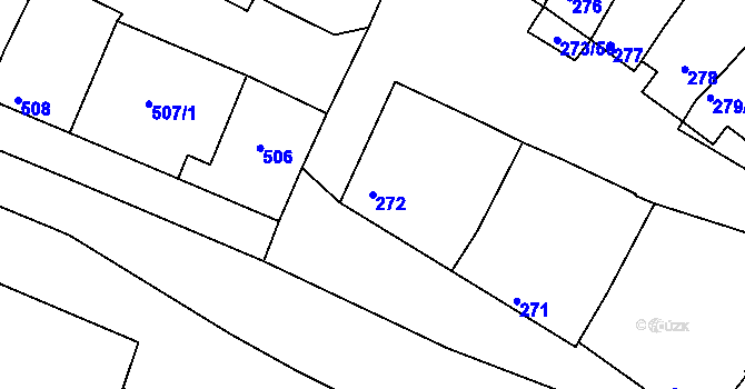 Parcela st. 272 v KÚ Sedlec u Mikulova, Katastrální mapa