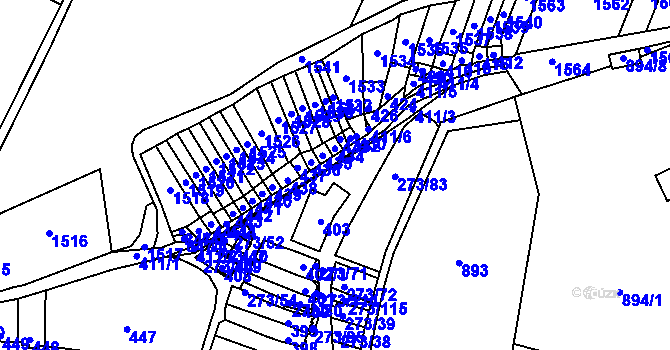 Parcela st. 273/1 v KÚ Sedlec u Mikulova, Katastrální mapa