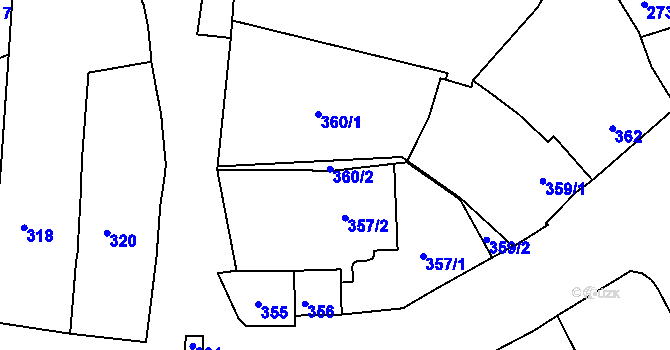 Parcela st. 357/3 v KÚ Sedlec u Mikulova, Katastrální mapa
