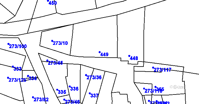 Parcela st. 449 v KÚ Sedlec u Mikulova, Katastrální mapa