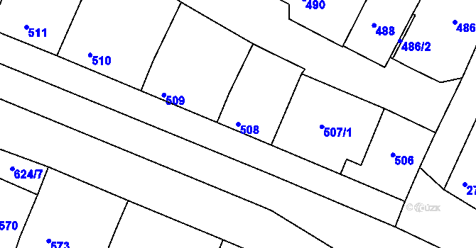 Parcela st. 508 v KÚ Sedlec u Mikulova, Katastrální mapa