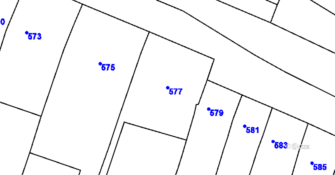 Parcela st. 577 v KÚ Sedlec u Mikulova, Katastrální mapa