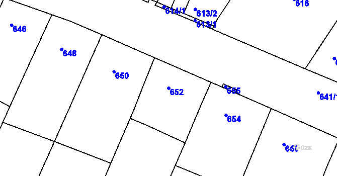 Parcela st. 652 v KÚ Sedlec u Mikulova, Katastrální mapa