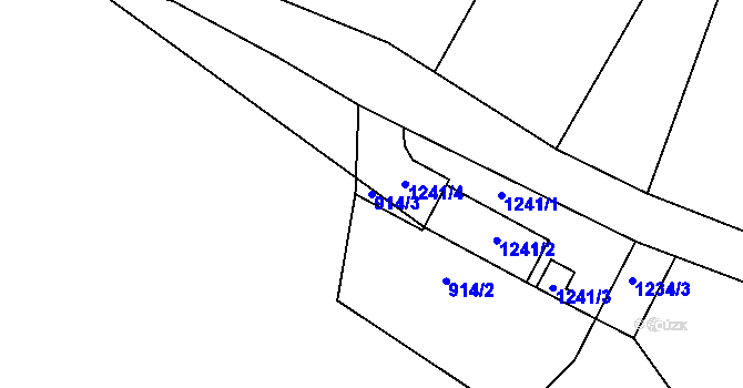 Parcela st. 914/3 v KÚ Sedlec u Mikulova, Katastrální mapa