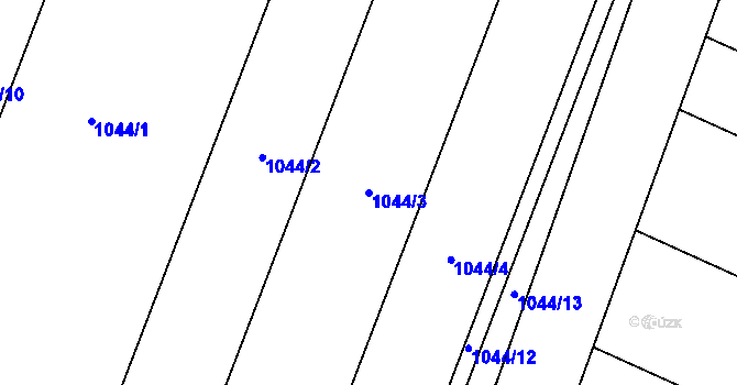 Parcela st. 1044/3 v KÚ Sedlec u Mikulova, Katastrální mapa