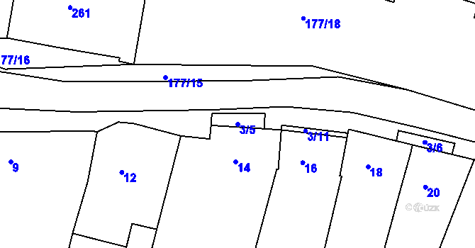 Parcela st. 3/5 v KÚ Sedlec u Mikulova, Katastrální mapa