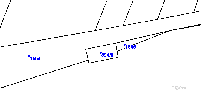 Parcela st. 894/8 v KÚ Sedlec u Mikulova, Katastrální mapa