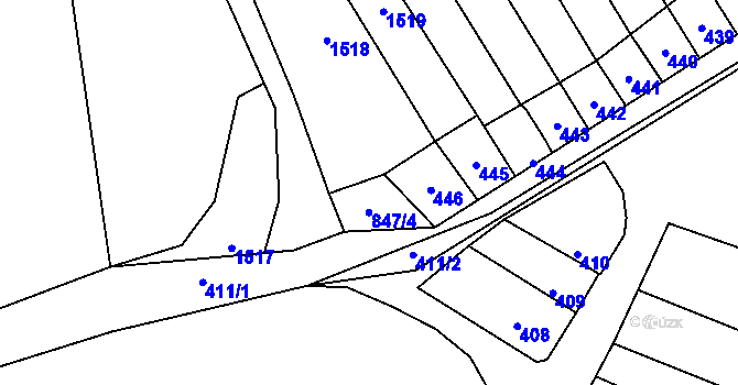 Parcela st. 847/3 v KÚ Sedlec u Mikulova, Katastrální mapa