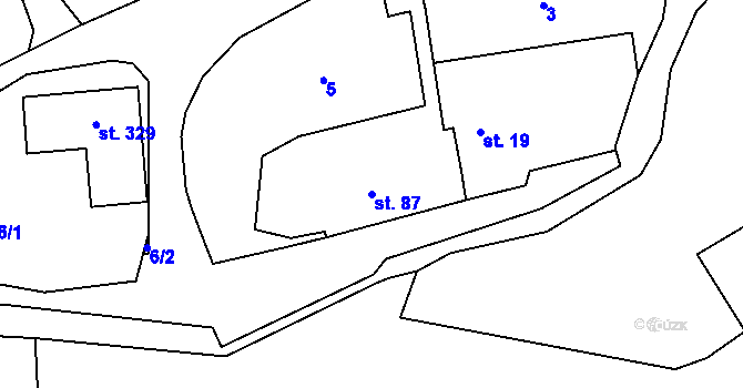 Parcela st. 87 v KÚ Sedlec u Náměště nad Oslavou, Katastrální mapa