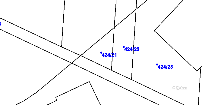 Parcela st. 424/21 v KÚ Sedlec u Náměště nad Oslavou, Katastrální mapa
