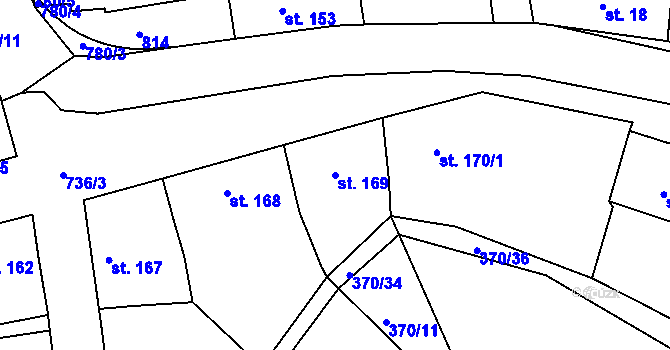 Parcela st. 169 v KÚ Sedlec u Votic, Katastrální mapa