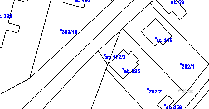 Parcela st. 172/2 v KÚ Sedlec u Votic, Katastrální mapa