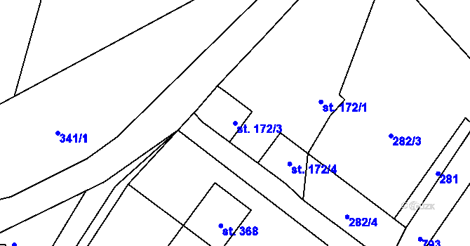 Parcela st. 172/3 v KÚ Sedlec u Votic, Katastrální mapa