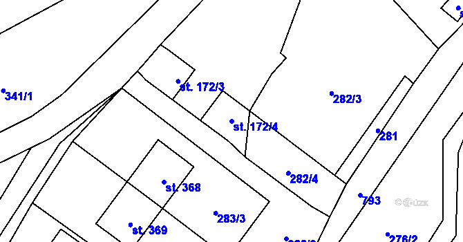 Parcela st. 172/4 v KÚ Sedlec u Votic, Katastrální mapa