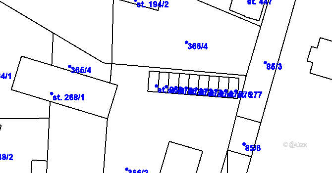 Parcela st. 270 v KÚ Sedlec u Votic, Katastrální mapa