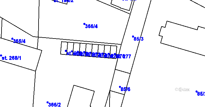 Parcela st. 275 v KÚ Sedlec u Votic, Katastrální mapa