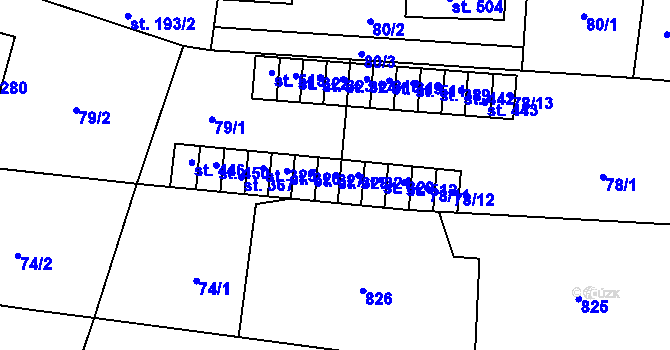 Parcela st. 328 v KÚ Sedlec u Votic, Katastrální mapa