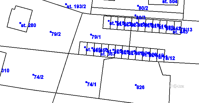 Parcela st. 367 v KÚ Sedlec u Votic, Katastrální mapa