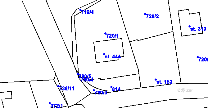 Parcela st. 444 v KÚ Sedlec u Votic, Katastrální mapa