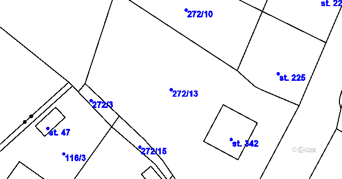 Parcela st. 272/13 v KÚ Sedlec u Votic, Katastrální mapa