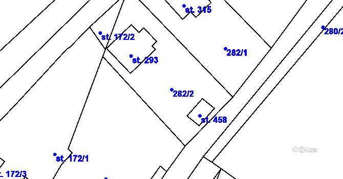 Parcela st. 282/2 v KÚ Sedlec u Votic, Katastrální mapa