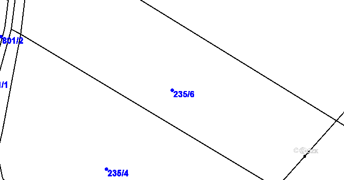 Parcela st. 235/6 v KÚ Sedlec u Votic, Katastrální mapa