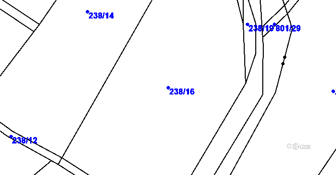 Parcela st. 238/16 v KÚ Sedlec u Votic, Katastrální mapa