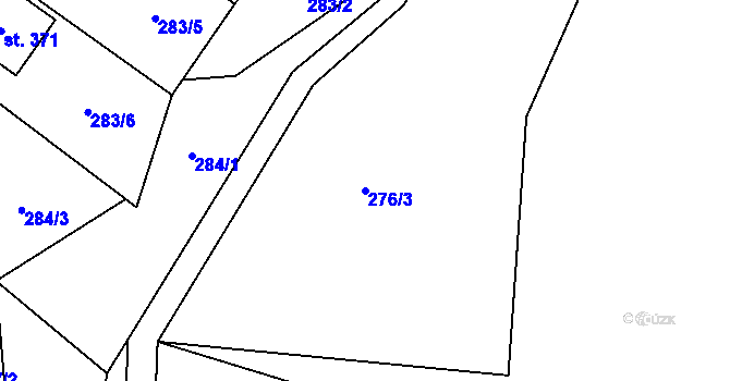 Parcela st. 276/3 v KÚ Sedlec u Votic, Katastrální mapa